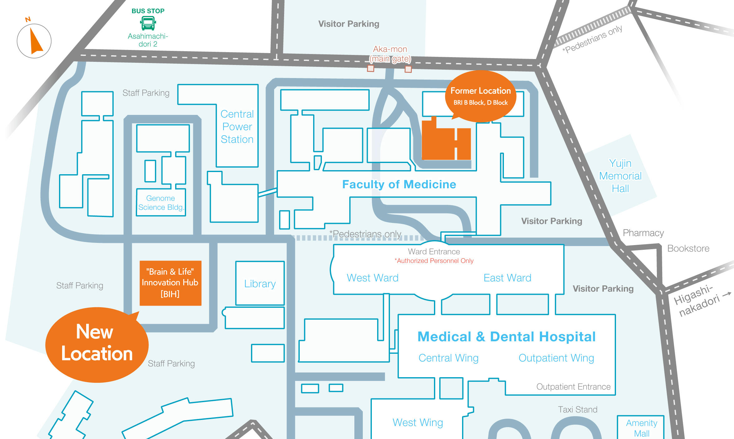 NU Asahimachi Campus Map
