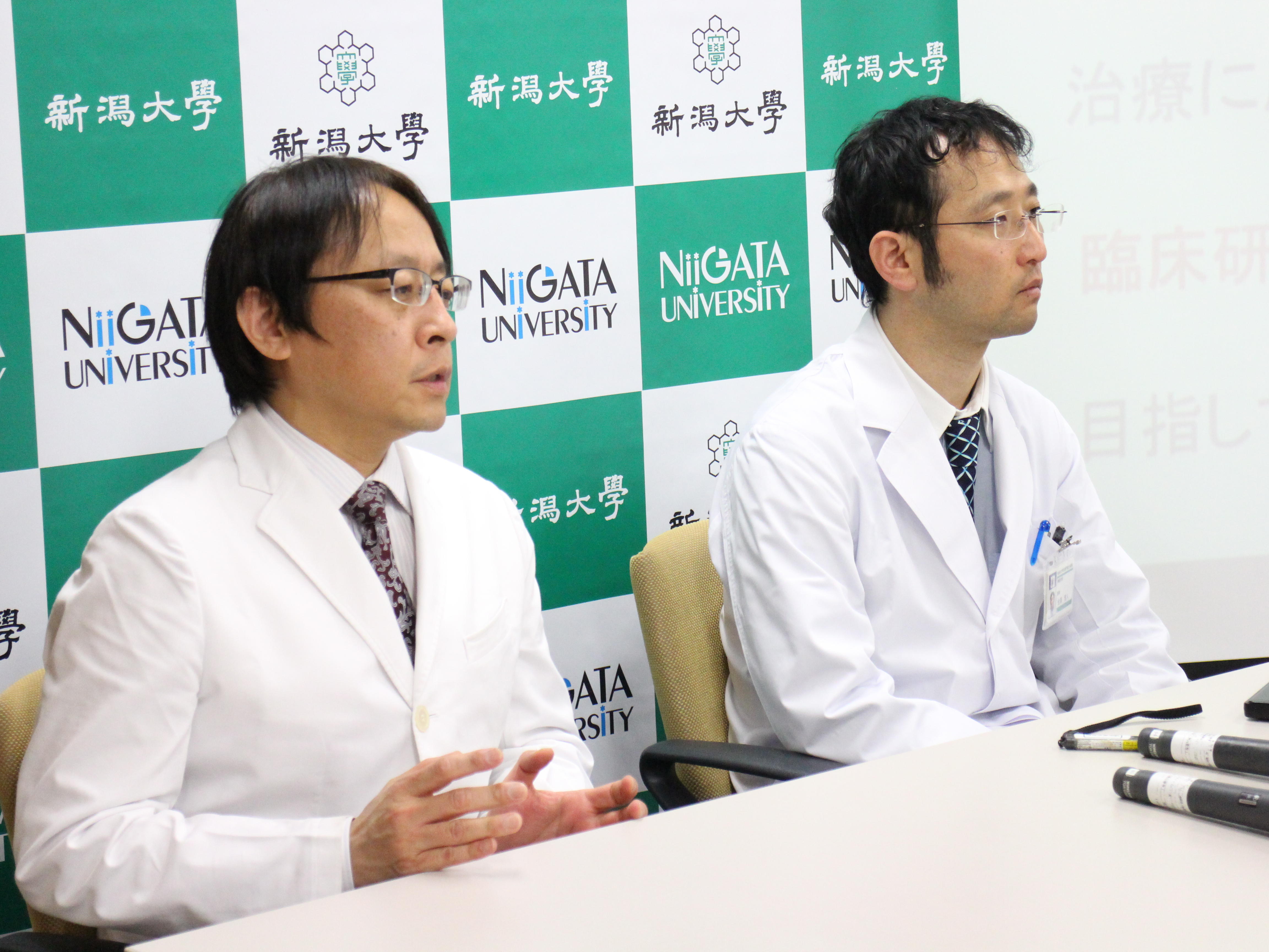 Press conference held for the research findings relating ischemic stroke