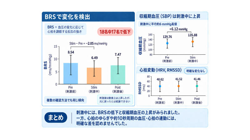 耳への弱い電気刺激で体の反応を測る新たな手がかり―18名中17名で心拍調節の変化を確認―